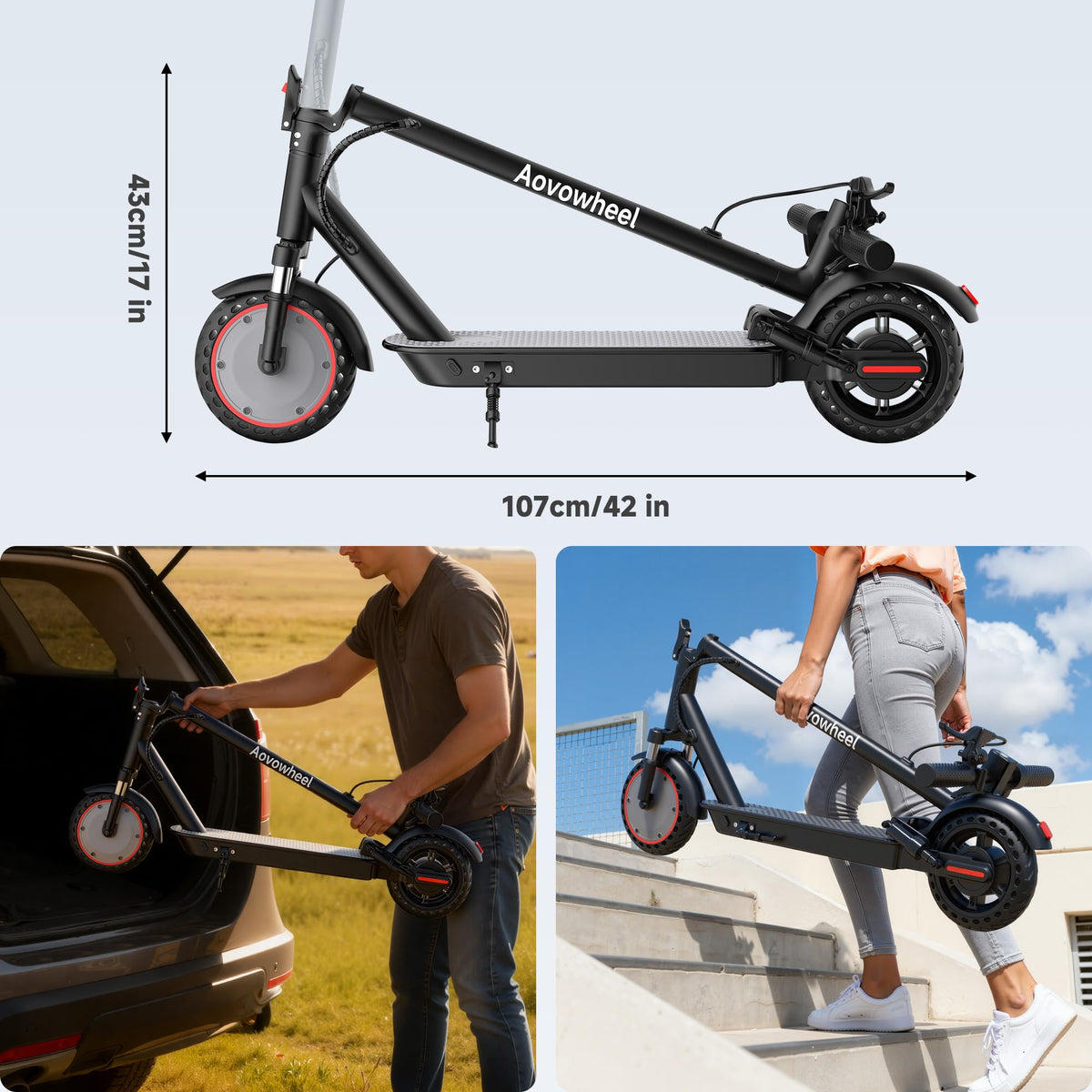Folding Electric Scooter with Dual Brakes U958709