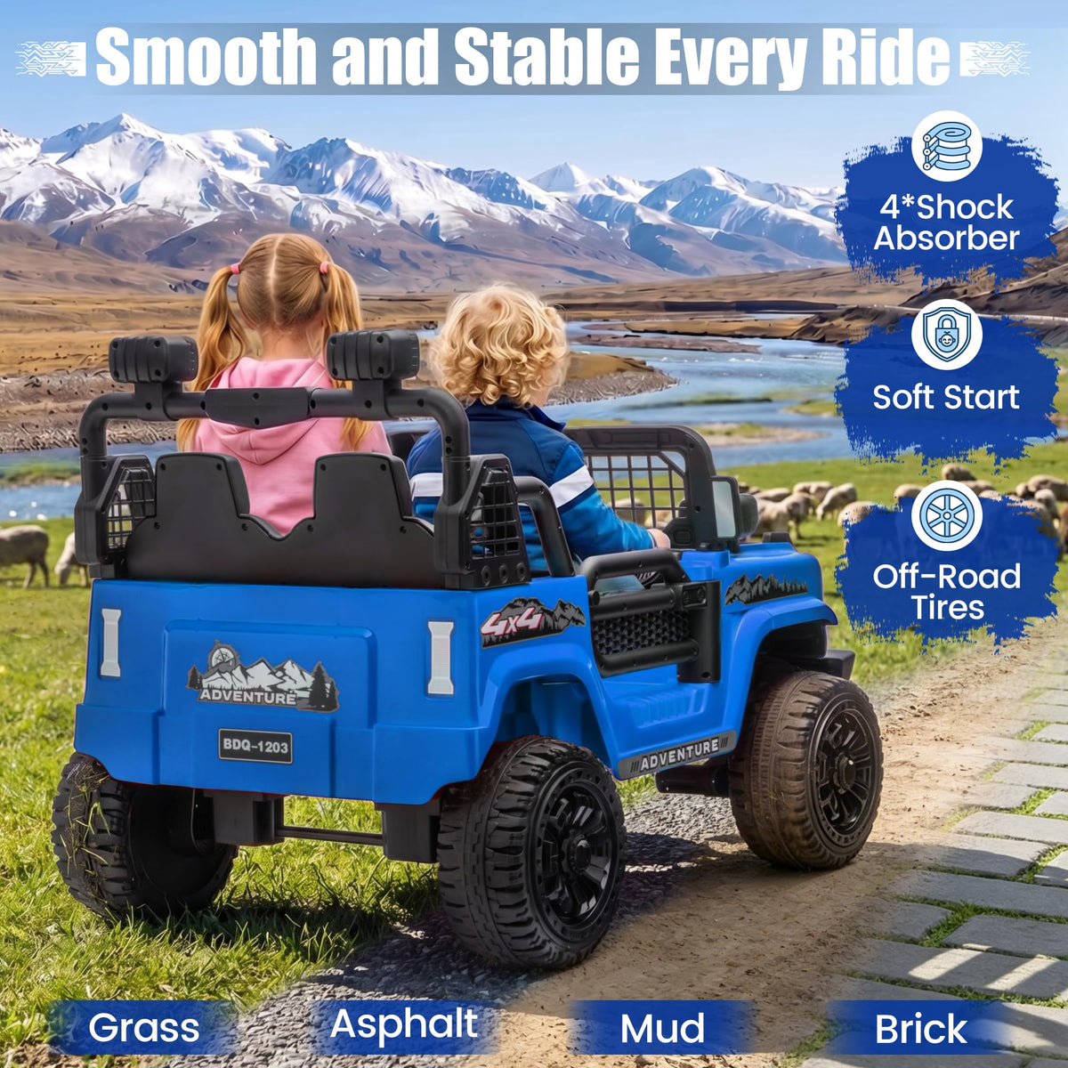24V Electric 2 Seater Ride On Truck Toy with Remote Control I292153