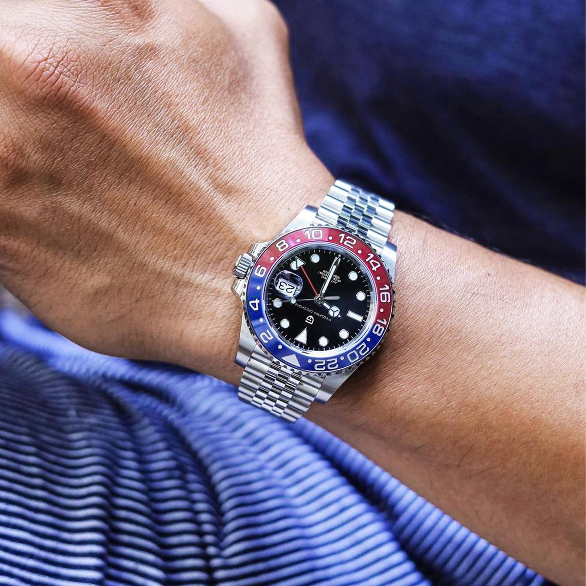 Automatic 40MM Date 100M Waterproof Stainless Steel Sapphire Glass Men Watch B50638