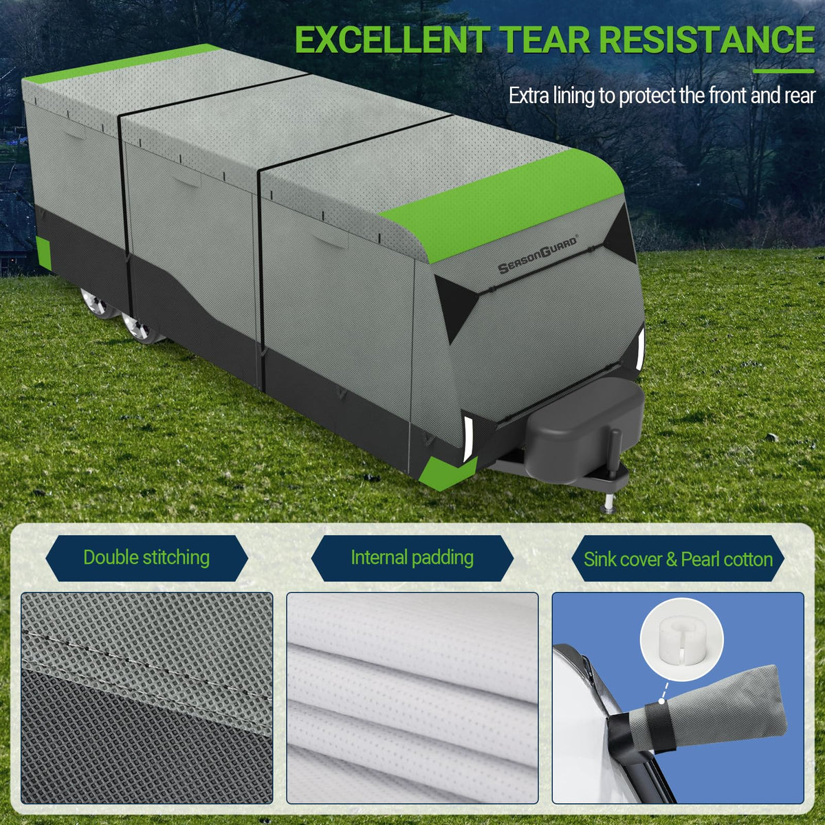 14-16 ft Waterproof Travel Trailer Cover R2619