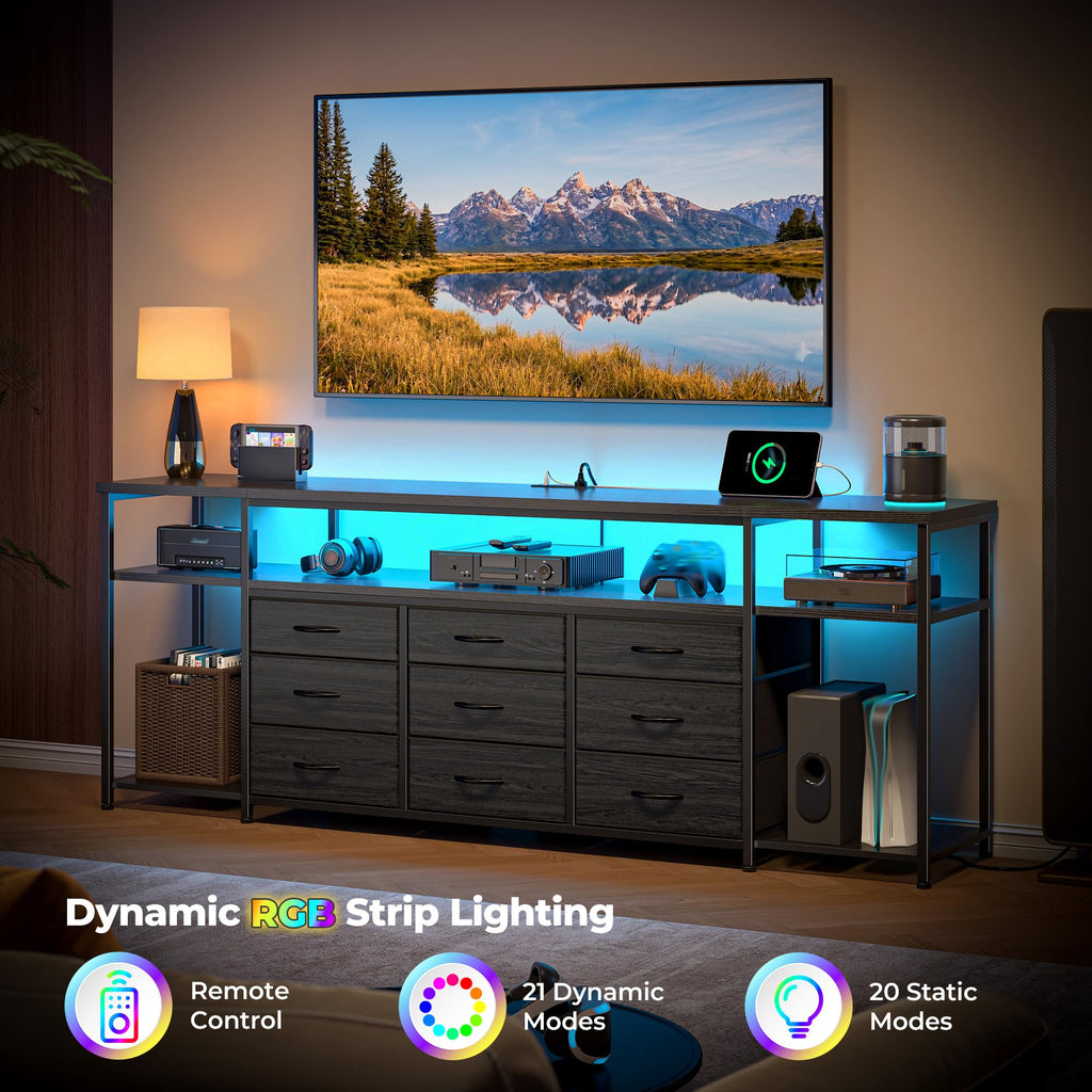 55" W TV Stand with 9 Drawers V23418