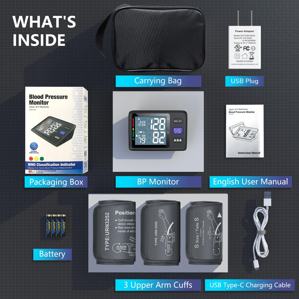 Automatic Upper Arm Blood Pressure Monitor, 3 Cuffs K58345