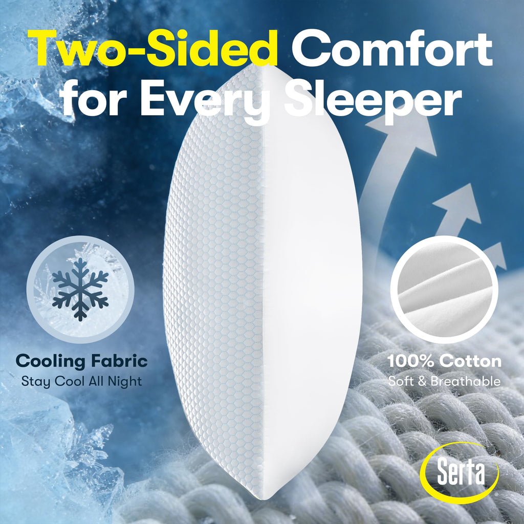 King Size Set of 2 Cooling Bed Pillows C462932