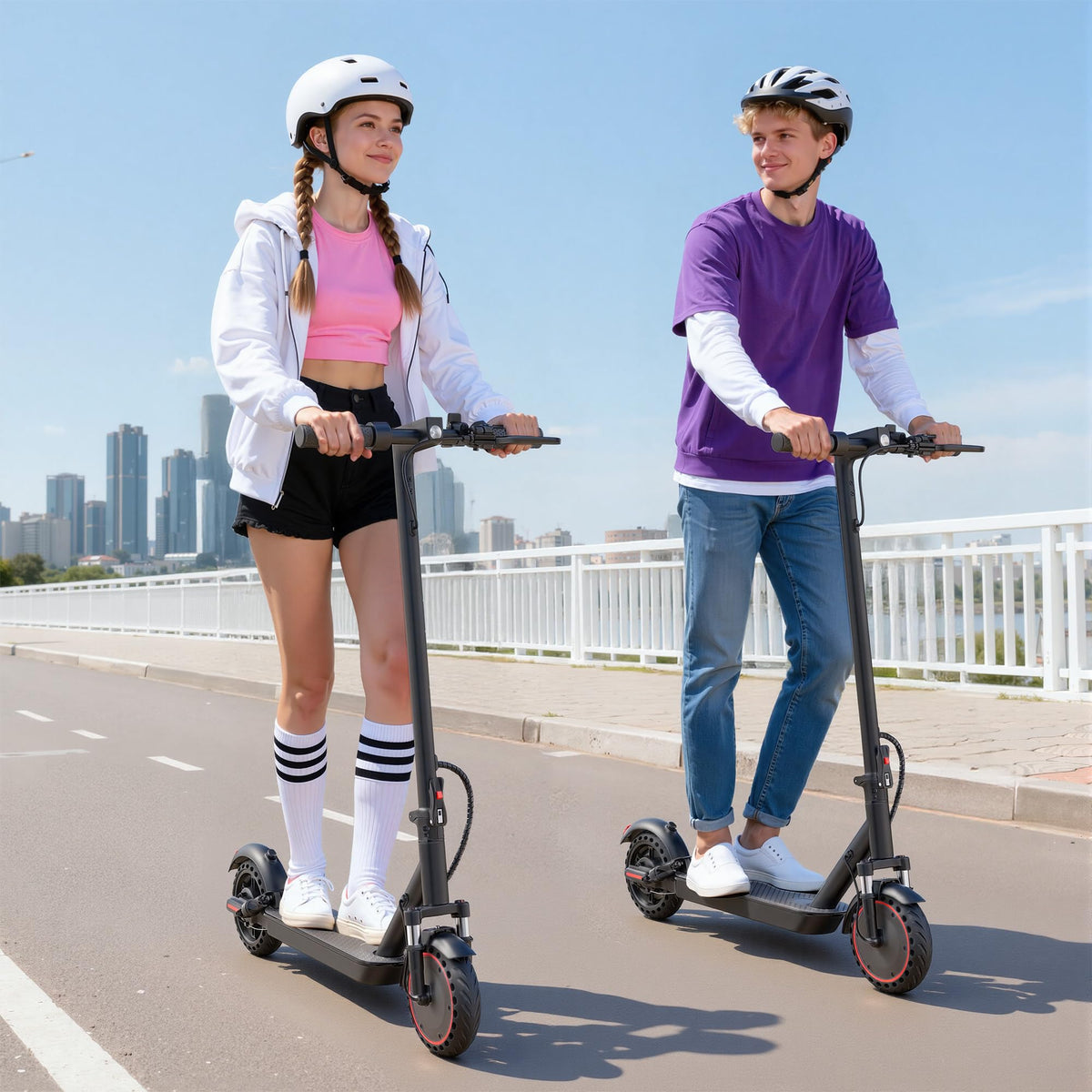 Folding Electric Scooter with Dual Brakes U958709