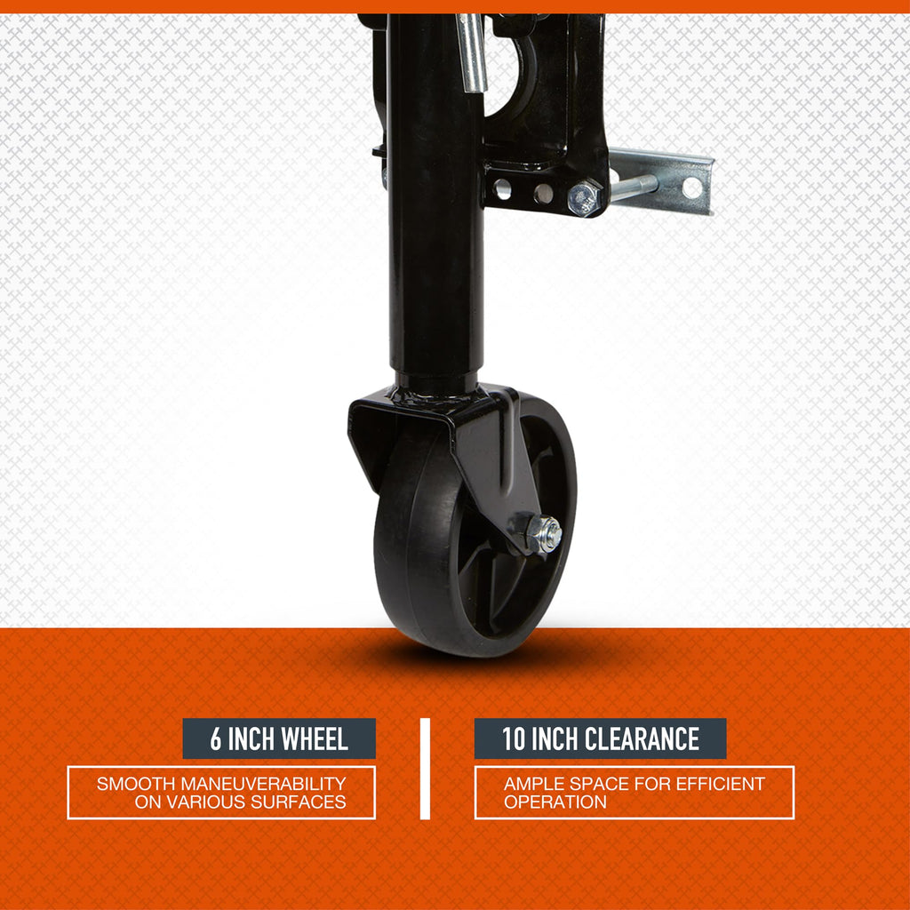Black 1000-Lb. Capacity Marine Swivel Jack S502