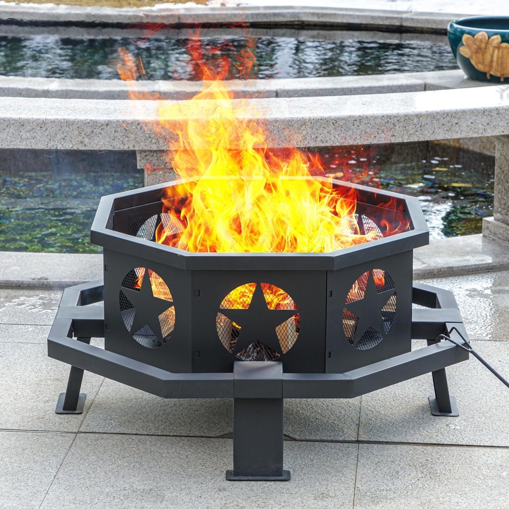 32 inch Fire Pit with Fire Poker U225073