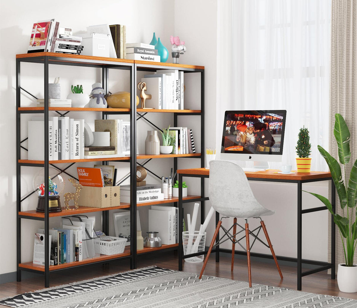 5 Tier Heavy Duty Freestanding Bookcase I756669