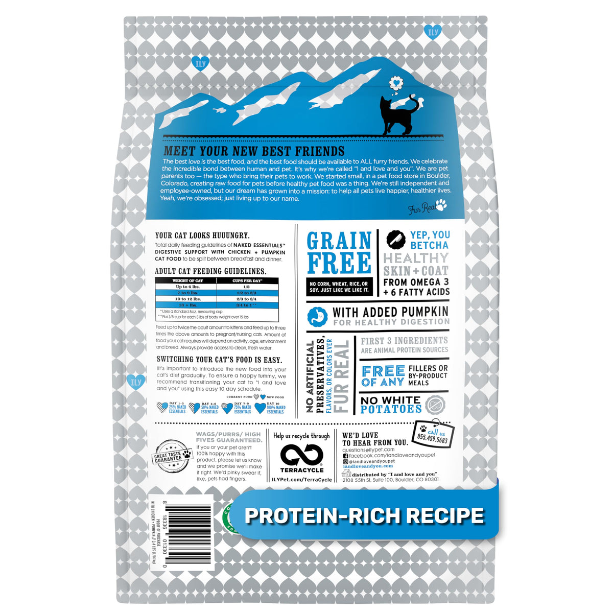 Grain Free Chicken Pumpkin Dry Cat Food T745