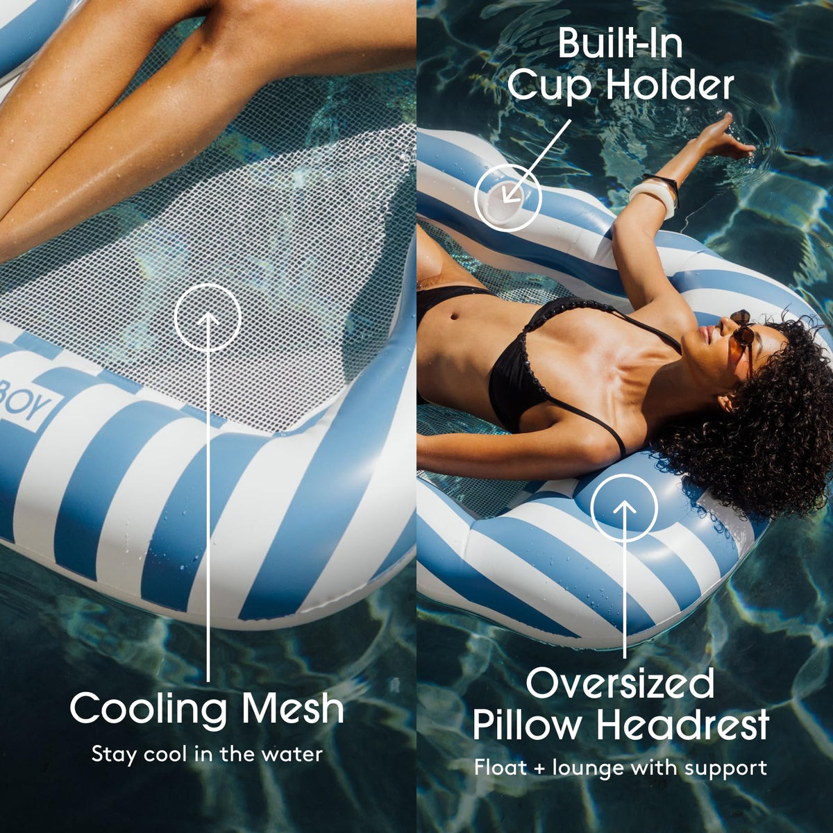 Striped Mesh Pool Lounger X42593
