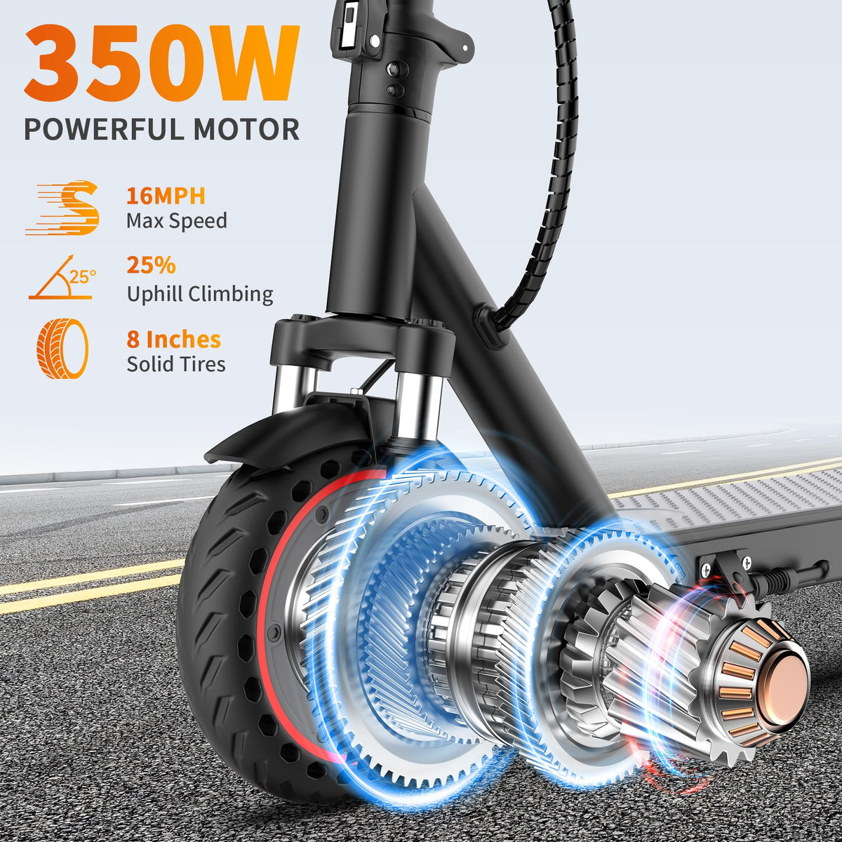 Folding Electric Scooter with Dual Brakes U958709