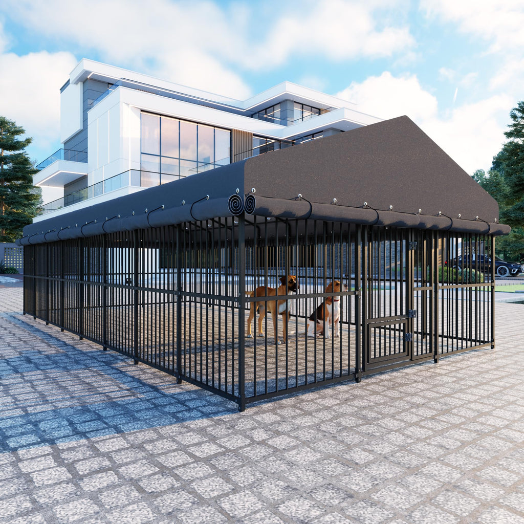 10x20x6.5 FT Outdoor Dog Kennel with Roof W422