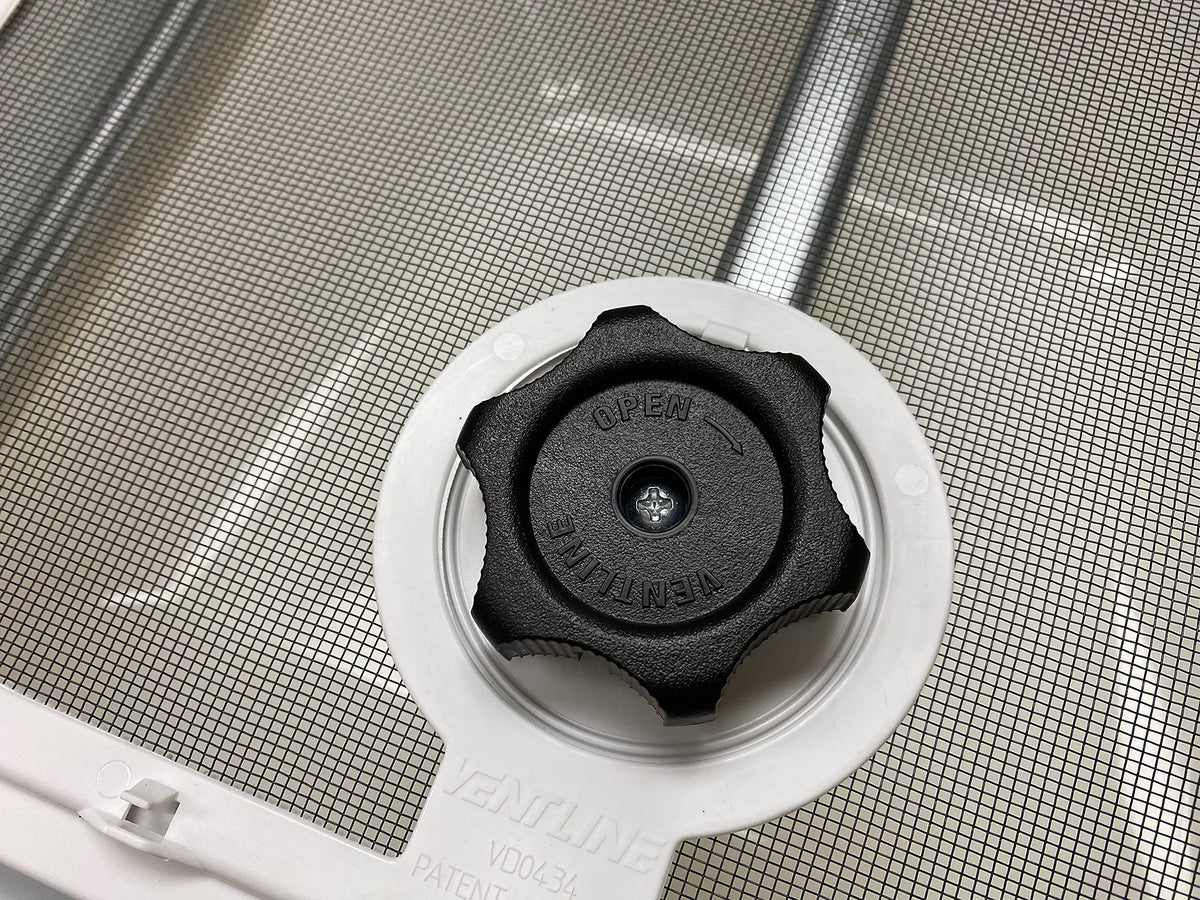 Non Powered RV Roof Vent White Lid V363