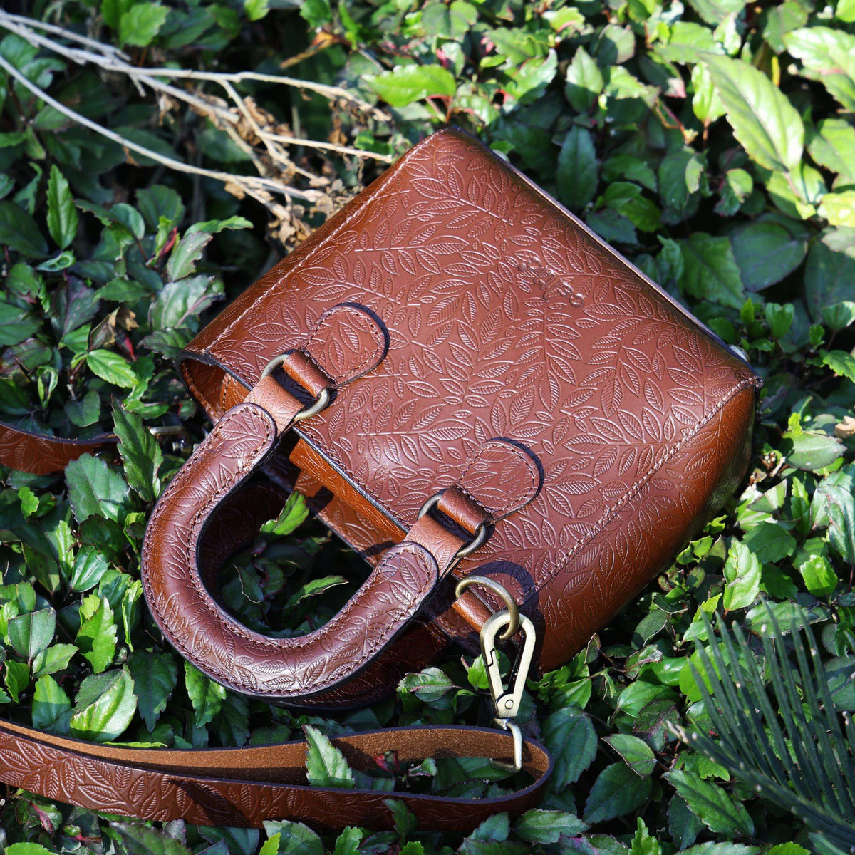 Genuine Leather Mini Tote Crossbody Bag K2308