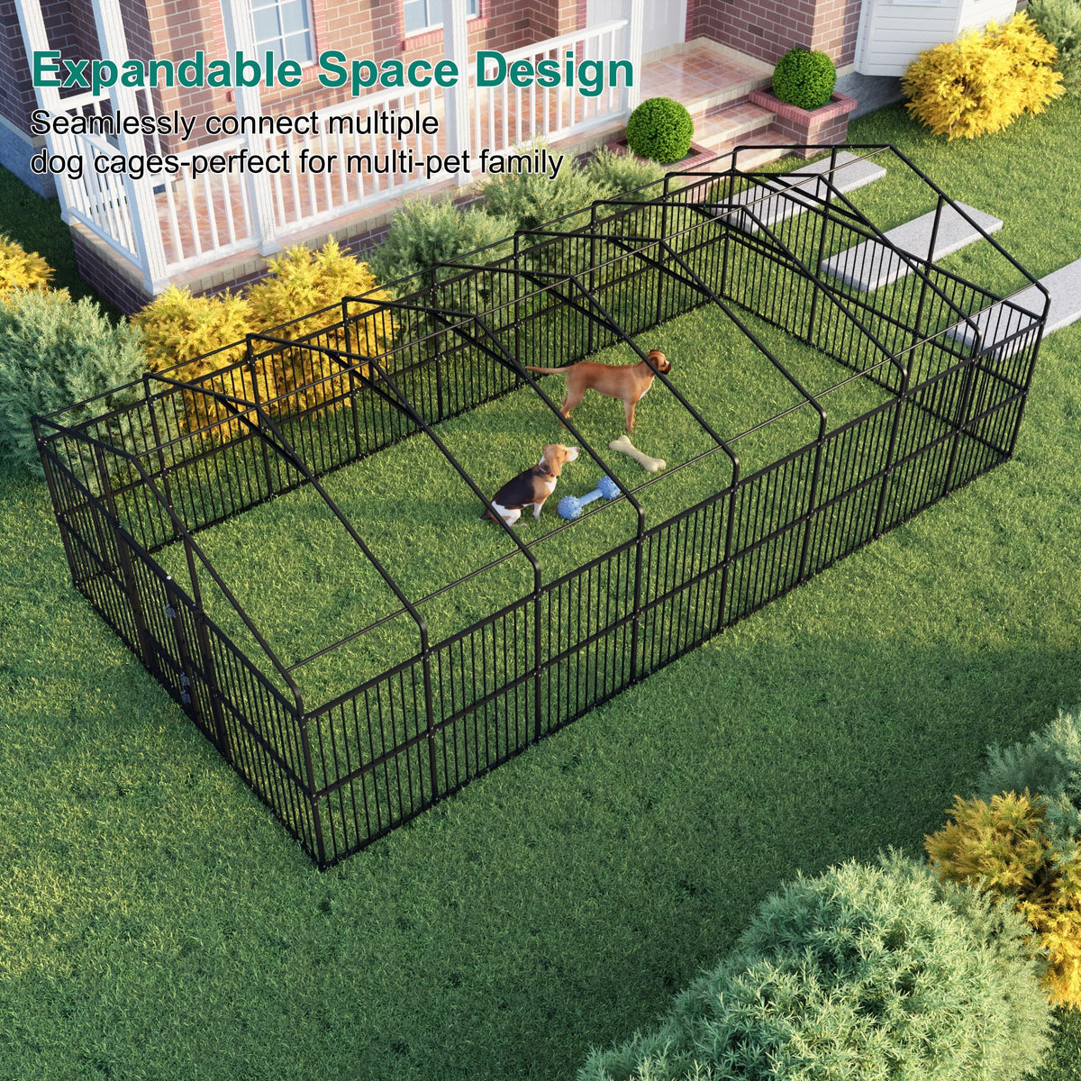 10x20x6.5 FT Outdoor Dog Kennel with Roof W422